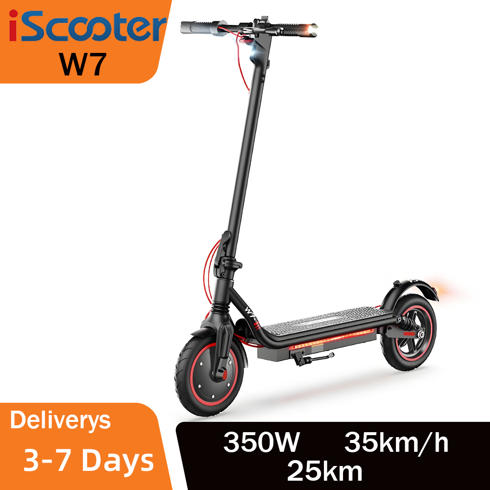 Trottinette électrique IScooter W7 8,5 pouces Batterie 36 V 7,8 Ah Moteur 350 W 3 modes Vitesse maximale 35 km/h Portée 25 km Trottinette électrique pliable