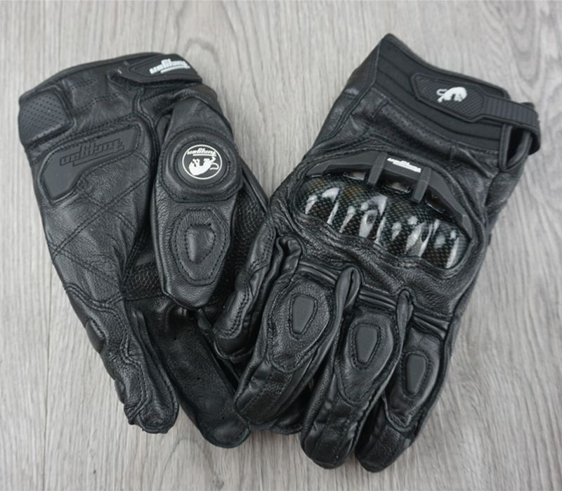 Guantes de cuero para motocicleta Furygan AFS6 de fibra de carbono para carreras, anticaídas, transpirables y antideslizantes, cortos._voghion.com