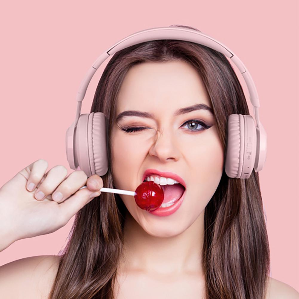 Cuffie wireless per bambini viola rosa HiFi protezione dell'udito Bluetooth-compatibile 5.0 portatile per bambini regalo auricolare_voghion.com
