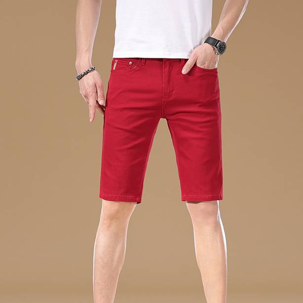 ​​Men's Premium Washed Cotton Shorts – Slim Fit, Stretch Comfort, Vintage-Inspired (Sizes 28-38, Mid-Rise, Casual & Stylish)​​_mkmklike.com