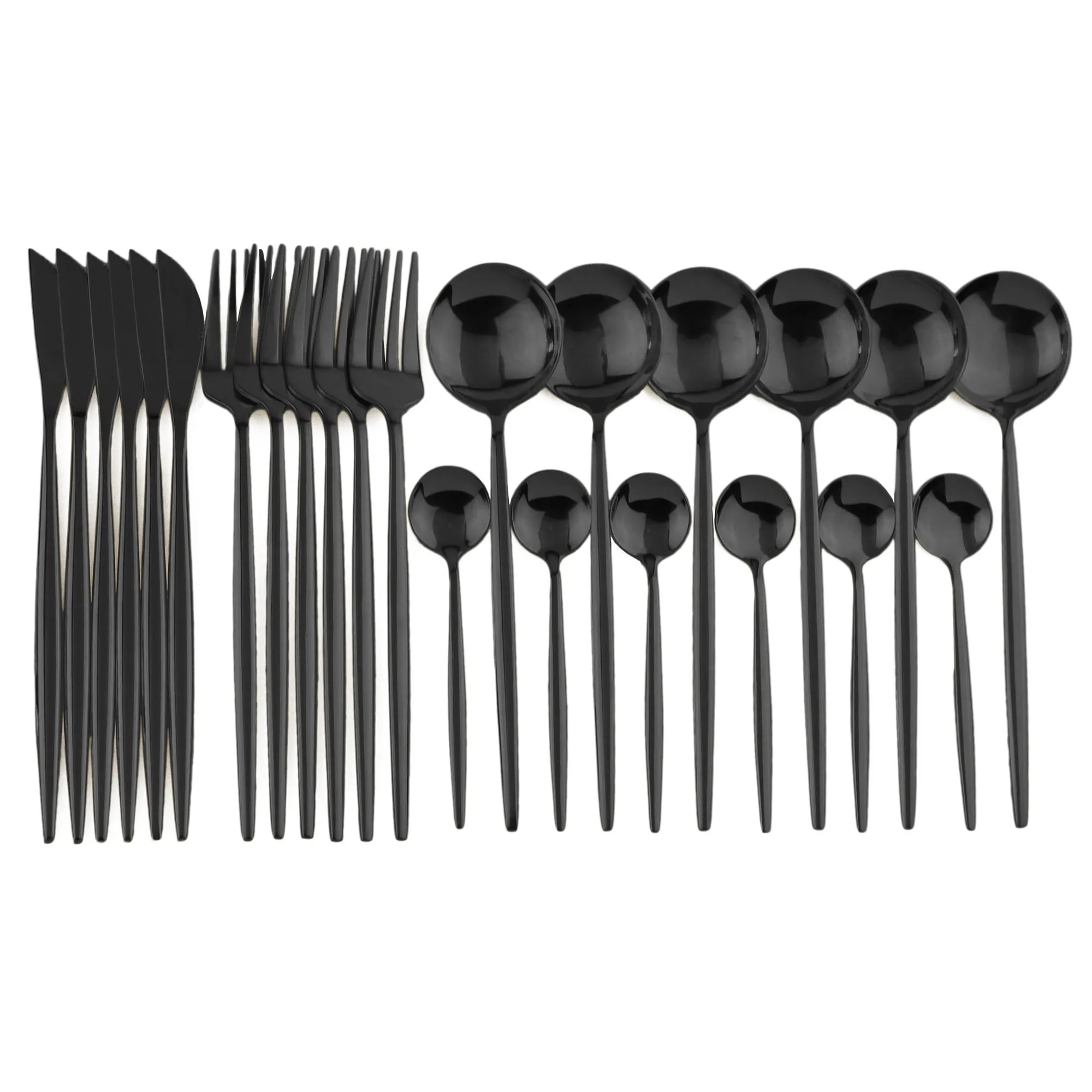 Conjunto de talheres de mesa dourados, 24 peças, aço inoxidável, garfo, faca, colher, talheres, caixa de presente 210317_voghion.com