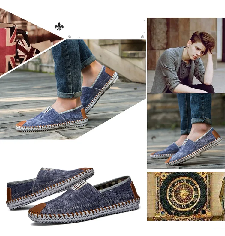 Pantofi sport casual pentru bărbați, pantofi sport cu toc înalt, respirabili, din denim, pentru bărbați, stil pescar, design de brand, espadrile, pantofi sport_voghion.com