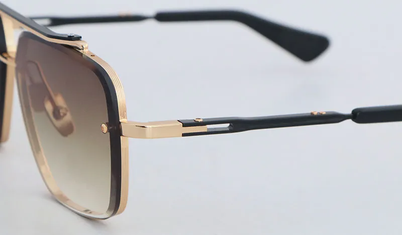 Modedesigner SIX Metall-Sonnenbrillen für Männer Große quadratische Gläser Vintage Herren Damen Klassische Promi-Stil Brillen_voghion.com