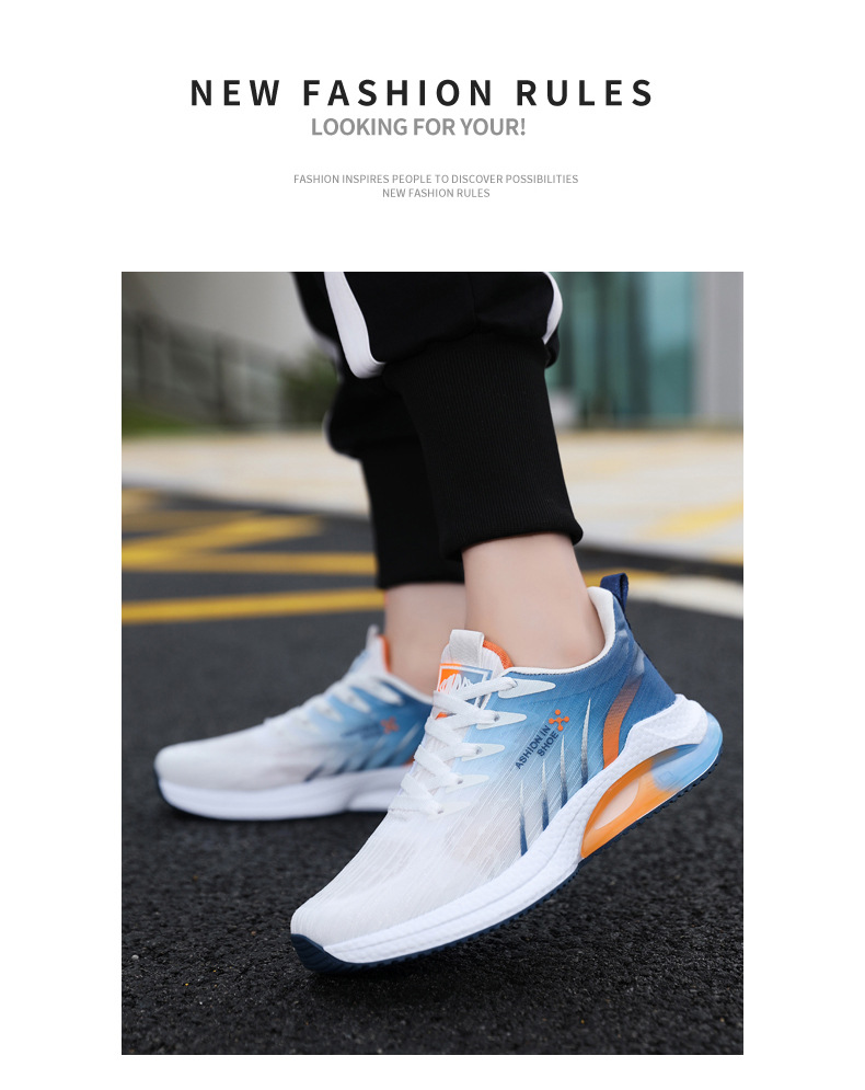 2025 Nieuwe Koreaanse stijl Sport Lente en Herfst Zachte Zool Jeugd Hardloopschoenen Trendy Herenschoenen_voghion.com