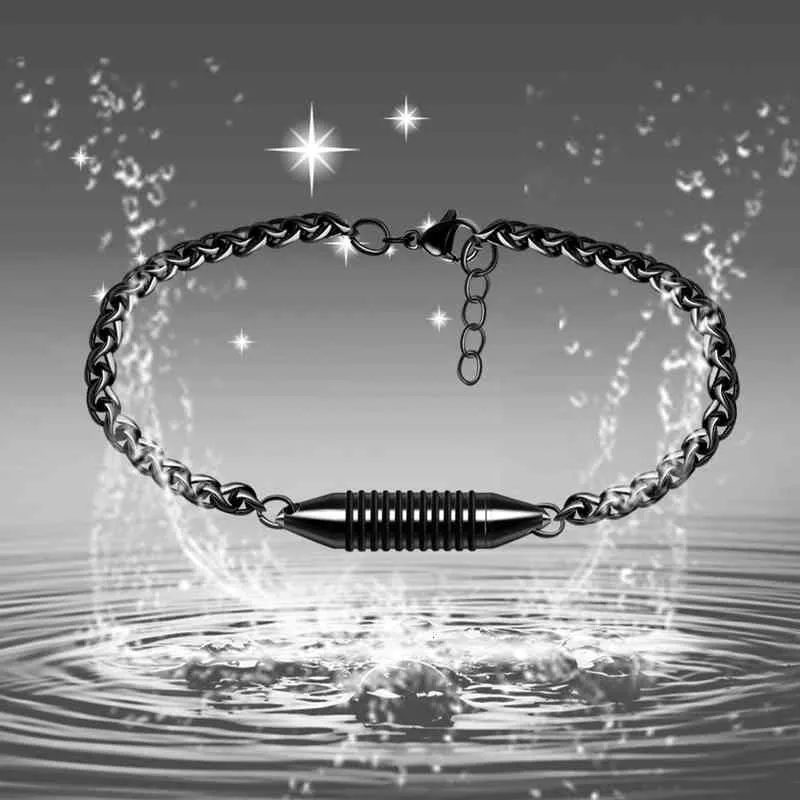 Soitis justerbar kæde urne smykker mode armbånd fyldbar aske souvenir åbningsbar bedeboks mindesmærke kremering mænd_voghion.com