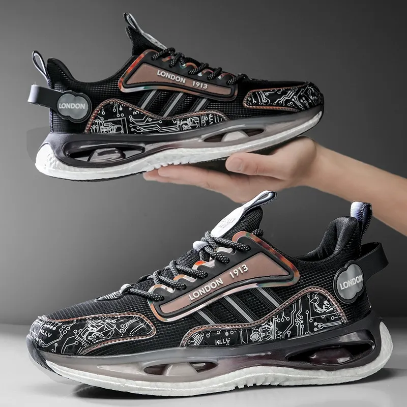 2024 New Flying Woven Breathable Men'S All Fashion Student Sports Leisure Outdoor Running Shoes_voghion.com