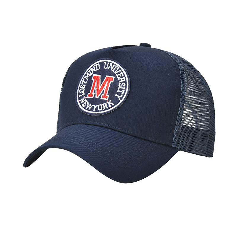 Sommer Herren Klassischer Briefaufkleber Bestickte Perspektive Sonnenschutz Reisenetz Mode Entenzunge Hut_voghion.com