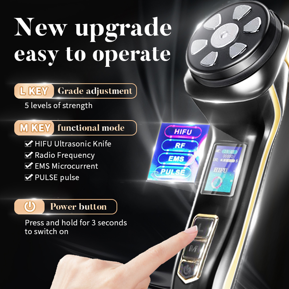 Professionell HIFU Gesiichtsbehandlungstherapie Héichintensitéitsfokuséiert Ultraschall Mini HIFU Maschinn fir Kierper Gesiichtspfleeg Schéinheetsinstrumenter_voghion.com
