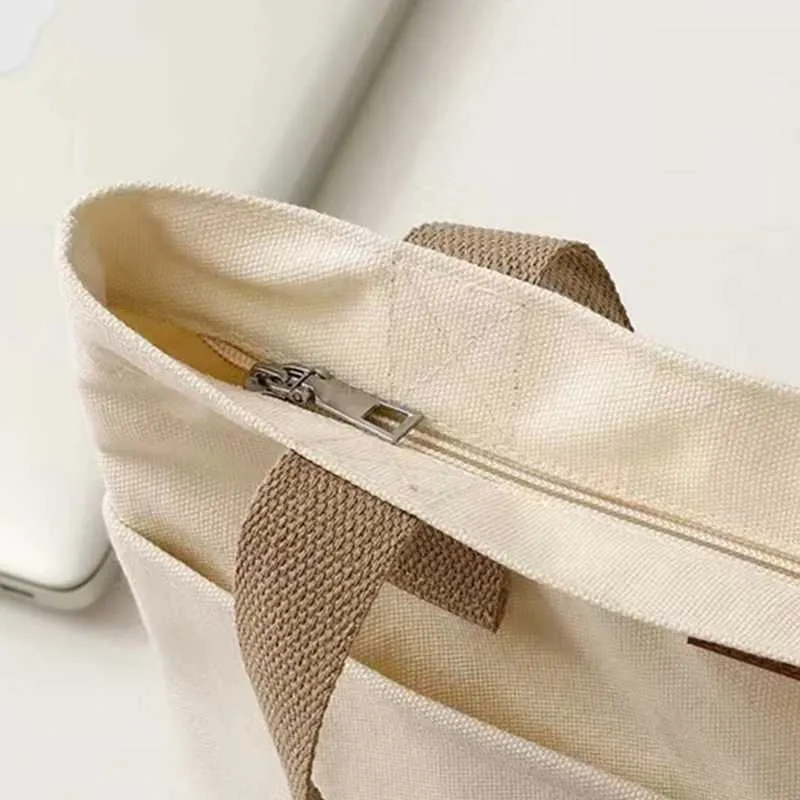 Canvas Tote Bag Women's Shoulder Bag Premium Sensory Handbag_voghion.com