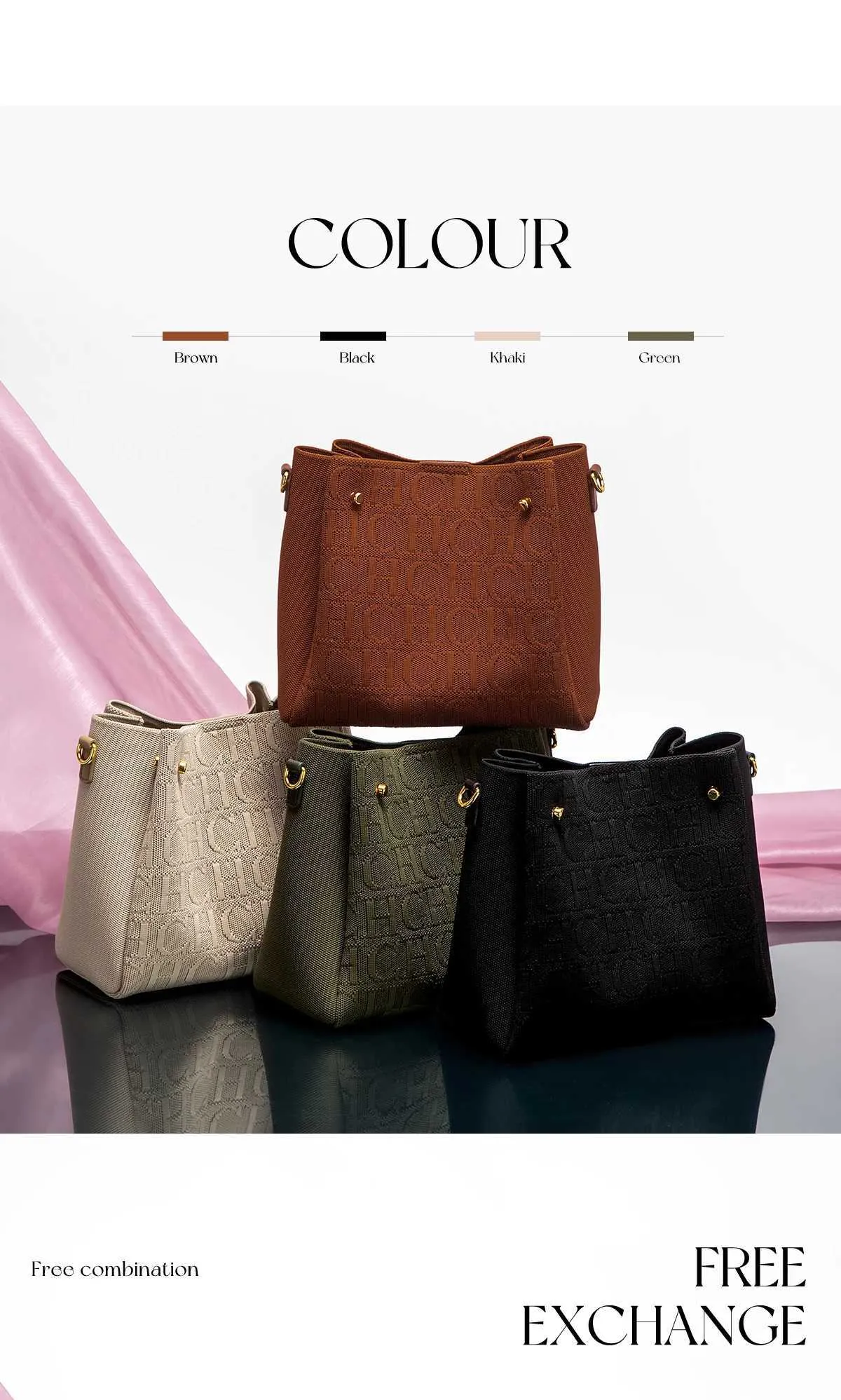 Klassische Retro Schultertasche Einfarbig Modische Damenhandtasche_voghion.com
