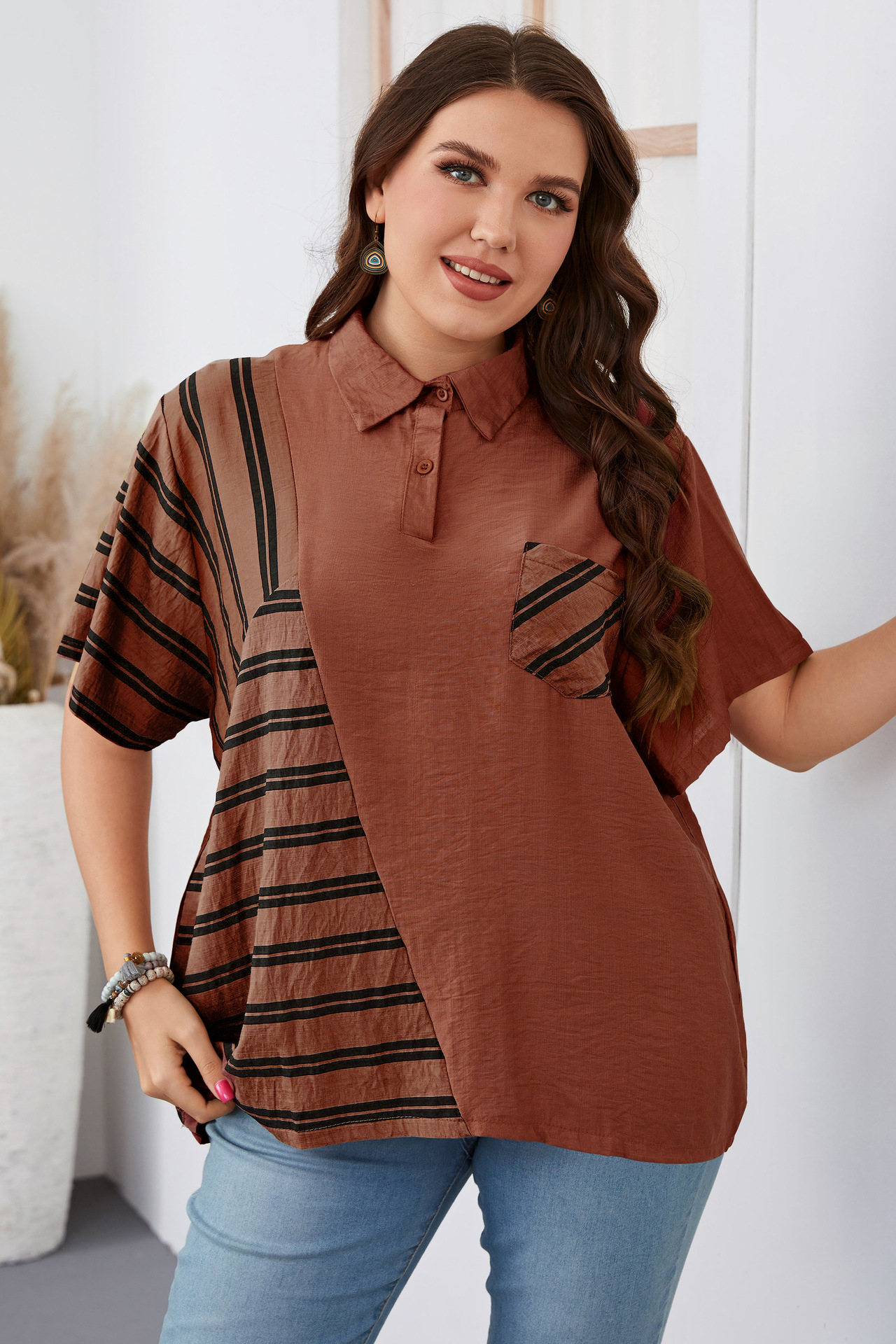 Women's loose shirt large size women's clothing_voghion.com