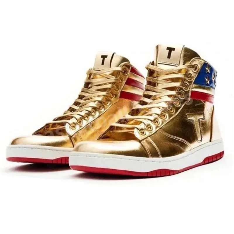 Pantofi sport casual T trump baschet The Never Surrender High-Tops Designer 1 TS Running Gold Personalizați pentru bărbați Pantofi sport confortabili_voghion.com