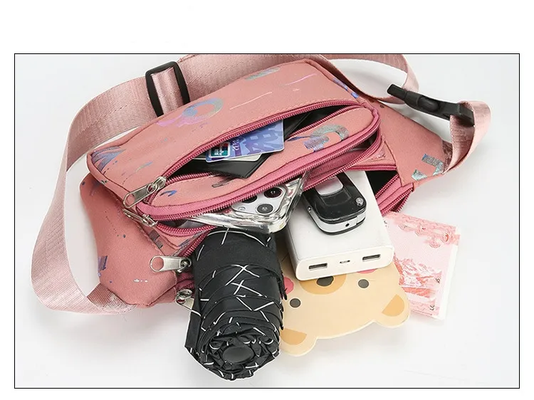 Marsupi da donna con stampa bronzata, cintura alla moda, borse a tracolla, marsupio da corsa, viaggio, allenamento_voghion.com