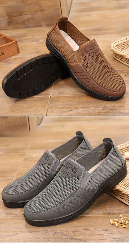Cloth Summer Men's Breathable Mesh, Middle-aged And Elderly Dad Casual Shoes_voghion.com