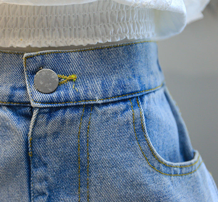 Mama & Copii haine copii vara nou fete costum top brodat la modă plus costum pantaloni scurți din denim_voghion.com