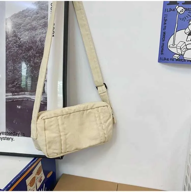 Weibliche 90er Jahre Y2K Canvas Textil Mini Square Umhängetasche für Telefon 2024 stilvolle kleine Größe Stoff Tasche Seite SG Beutel_voghion.com