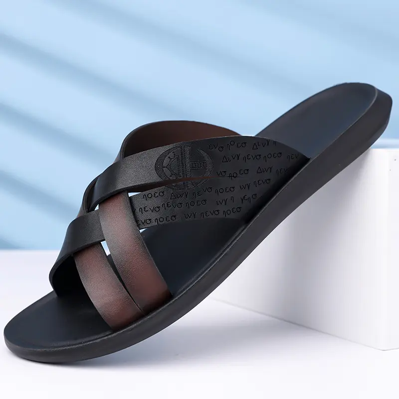 Pantofole in pelle da uomo sandali da spiaggia comodi_voghion.com