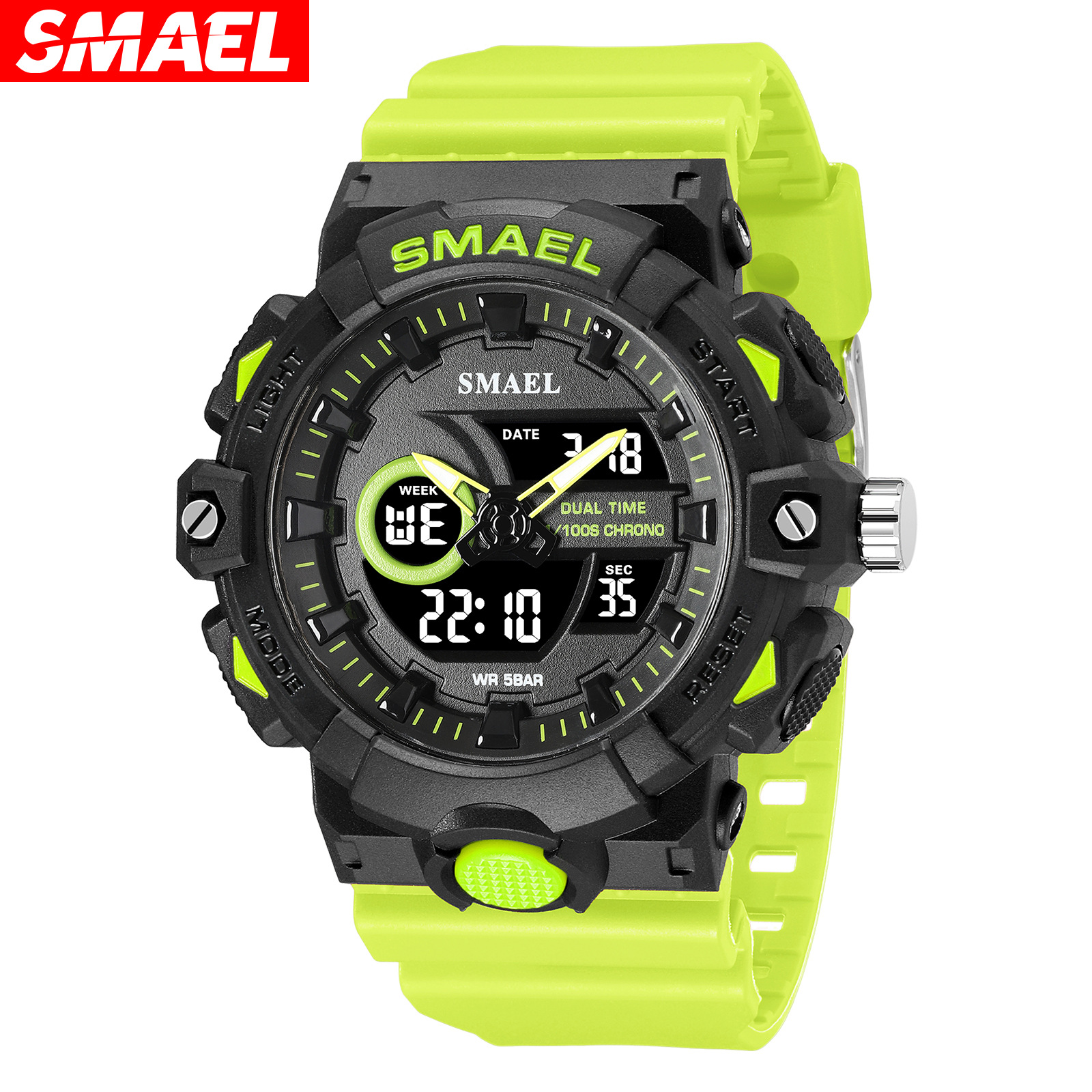 SMAEL flagship store boys and girls trend sports waterproof watch Electric watch LED personality multi-function mountaineering watch_voghion.com