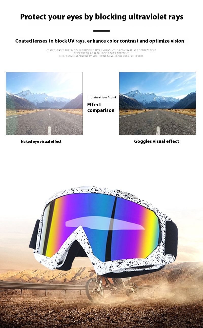 Lacquer motocross windshield retro harley biker mask outdoor sports riding goggles ski eyes_voghion.com