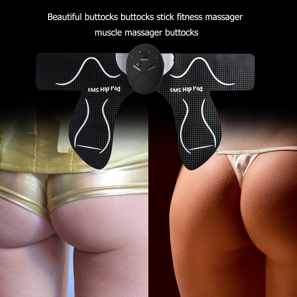 EMS Hüfttrainer Muskelstimulator Gesäß straffer Lifter elektrische Vibration ABS Bauchtrainer Pad Hüfte Abnehmen Massagegerät Körper_voghion.com