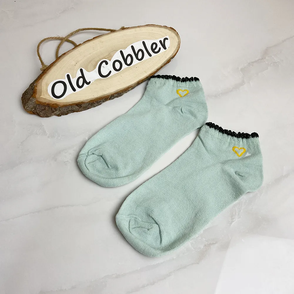 OC-SB9447 Frühling und Herbst Mädchen Flacher Mund Low Cut Student Motion Unsichtbare Bootssocken Liebe Polyester Großhandel_voghion.com