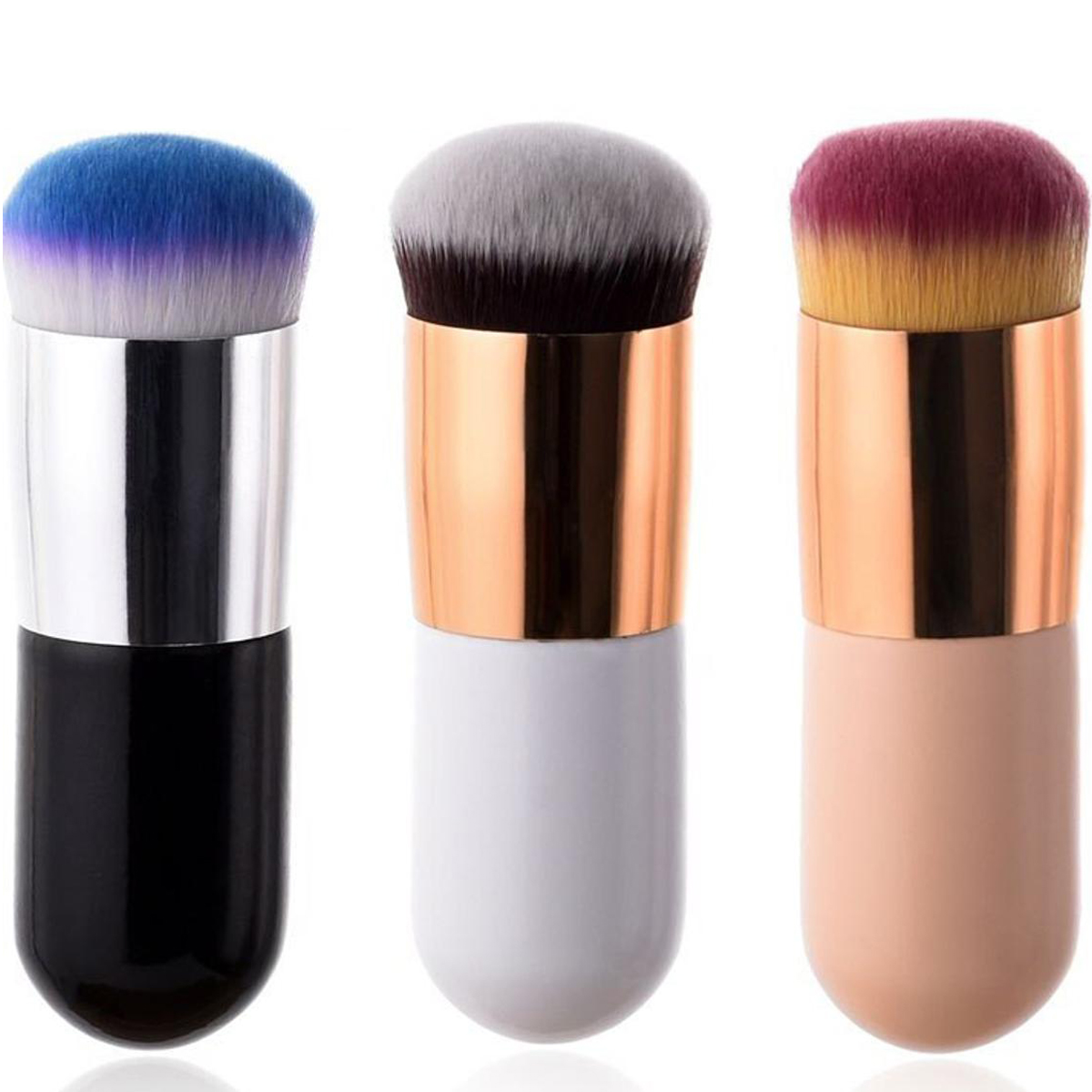 Chubby Pier Foundation Flat Cream Brushes Professional Cosmetic Makeup Brush_voghion.com