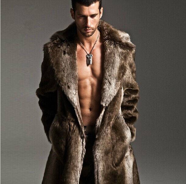 Vêtements pour hommes Manteau de fourrure Manteau de vison Manteau Long Vêtements d'hiver