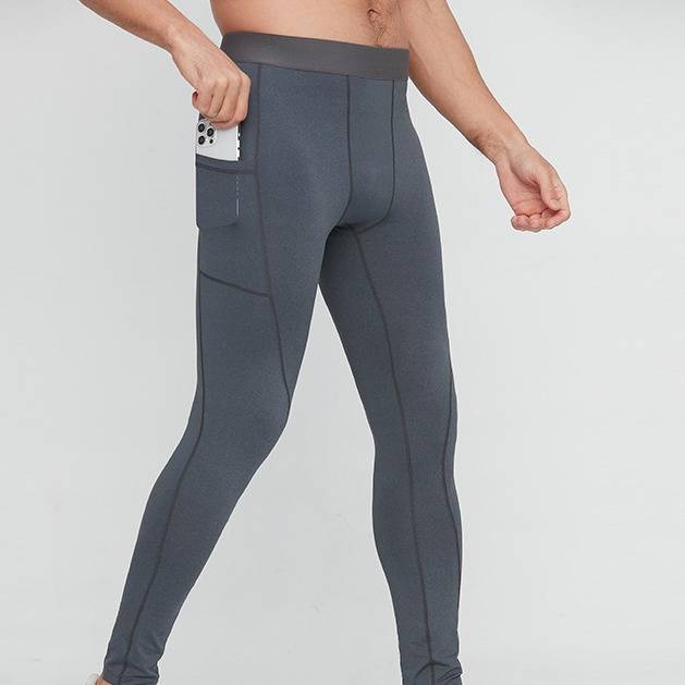 Kompressions-Laufhose für Herren – Hochelastische, schnelltrocknende Trainingstights für Fitnessstudio, Joggen und Outdoor-Sport (Schwarz/Weiß/Grau/Marineblau/Grün/Burgunderrot)​_voghion.com