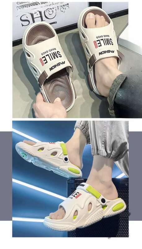 Nuove pantofole estive con fondo spesso antiscivolo One Word Drag da uomo, scarpe comode e comode per il tempo libero, per interni ed esterni_voghion.com