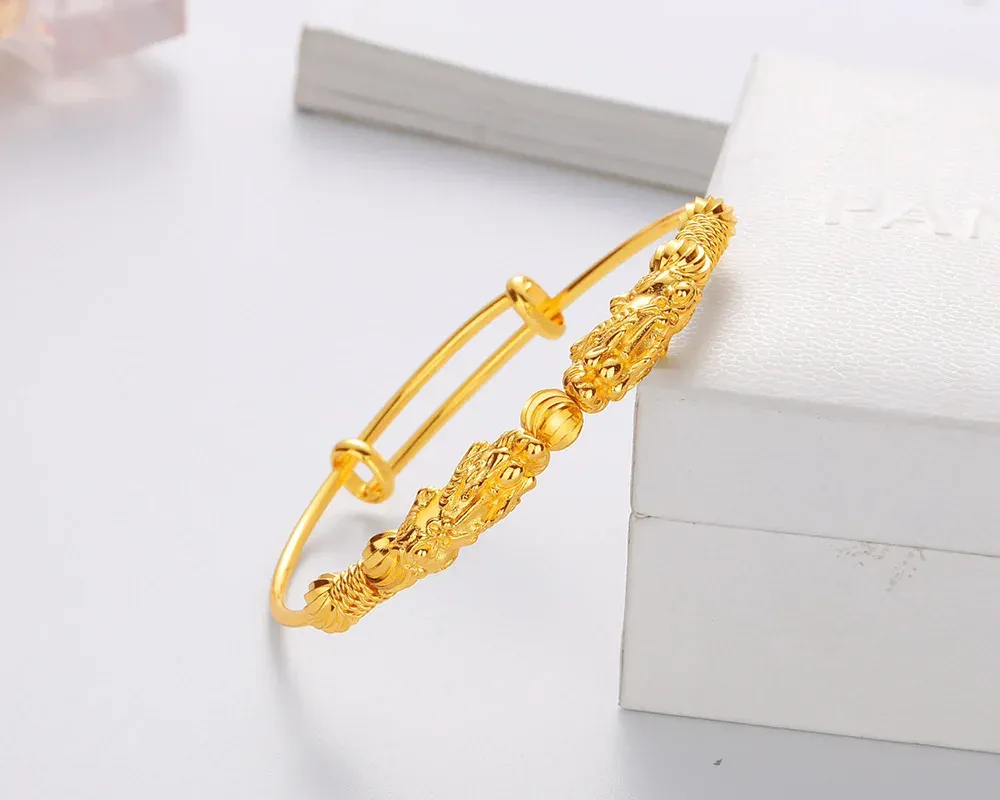 Bangle Trendy Women's 3D Pixiu Bracelet Unique Fashion Accessory Electroplated Real Color Preservation Creative Design_voghion.com