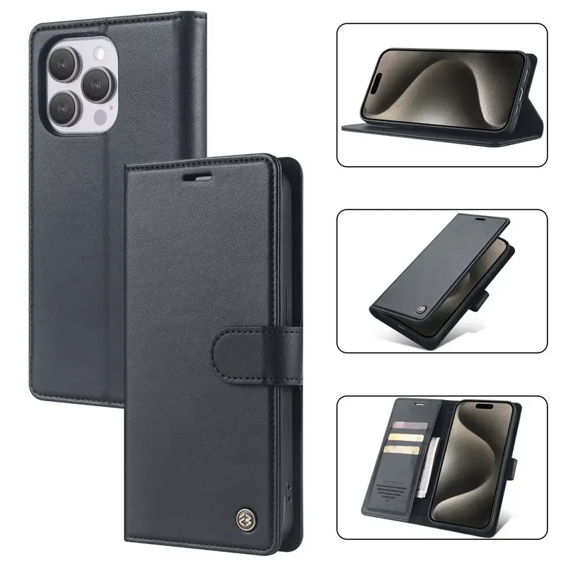 Magnetic Wallet Phone Case For Apple Iphone Pro Max Plus Se_voghion.com