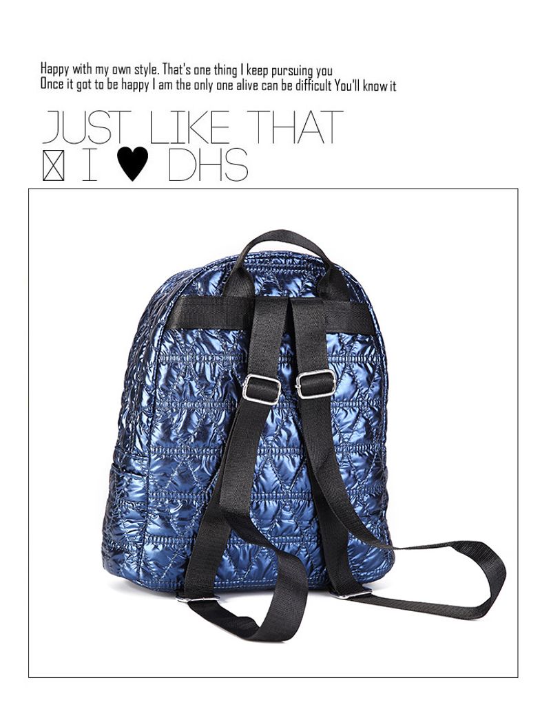 Mochila informal de algodón con tejido de plumón ligero e impermeable_voghion.com