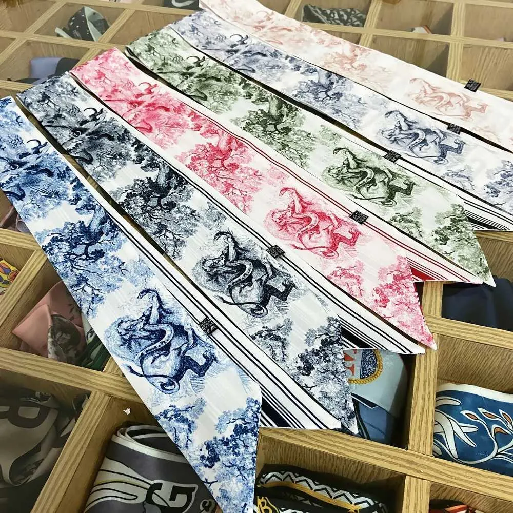 Handgemoolt Bëschdéier Duebelschicht Twill Seid Täsch Handtasche Grëff Band Hoer Kappband Halsschal Moud Kaddo Y241121_voghion.com