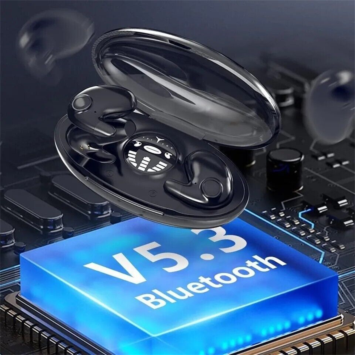 Invisible Sleep Wireless Earbuds Bluetooth Headset TWS Waterproof Earphones_voghion.com