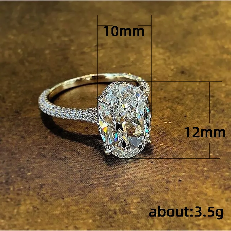 Vintage Verlobungsring Mit Ovalem Labor-diamant Für Damen_voghion.com