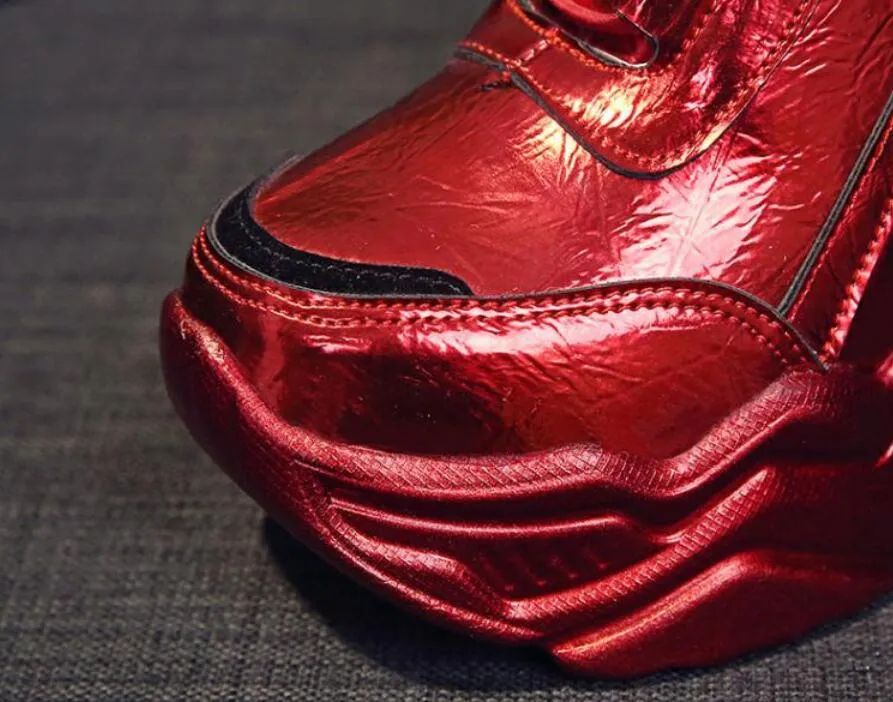 Freizeitschuhe Qualität Chunky Platform Outdoor Sneakers Frauen Winter Warm Super High Heels Frau Höhe erhöhen Stiefel_voghion.com