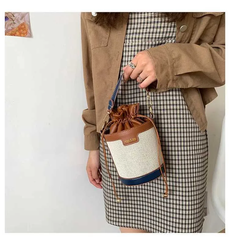 Damen Umhängetasche Cyder PU Leder Bucket Crossbody Bag Lässige Drstring Handtaschen Geldbörse für Reisen Shoppin241104_voghion.com