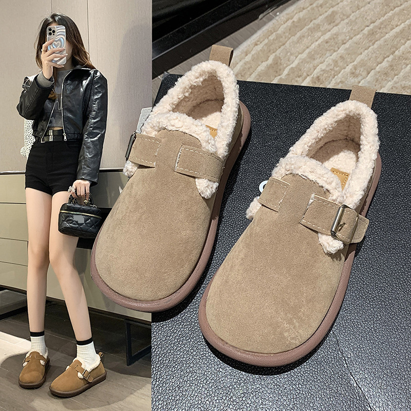 Women's Shoes Fur Shoes Women's Outdoor Snow Cotton Shoes Autumn And Winter New Retro Women's Shoes