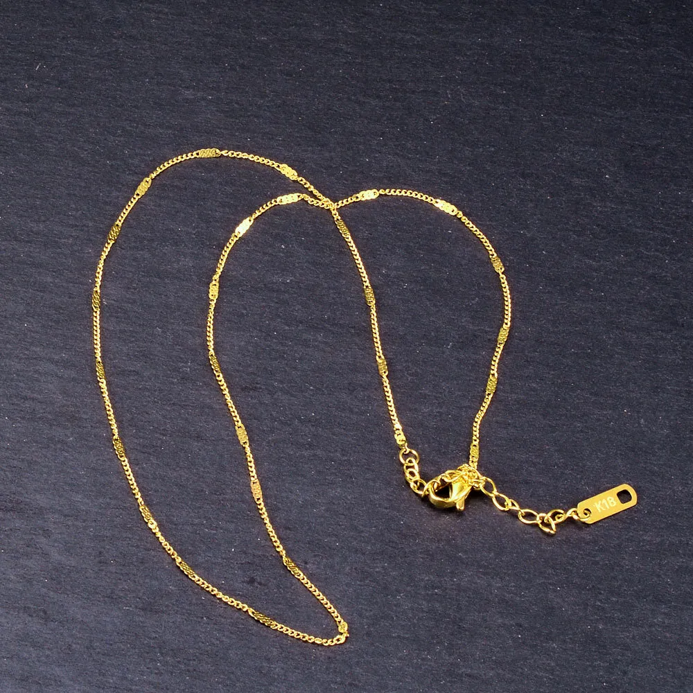 Pendant Necklaces Gold Chains Necklace For Women Stainless Steel Link Woman's Slim Lobster Clasp Adjustable Clavicle_voghion.com