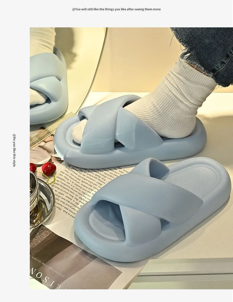 outdoor For Wearing Wear Cool In Summer Soft Soled Indoor Home Slippers With Thick Soles High-end Stepping Tion Lhshoe_voghion.com