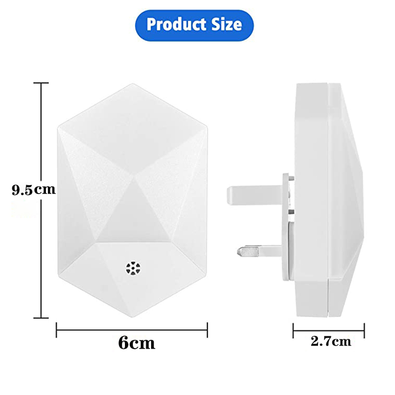 Νυχτερινό φως RGB 16 χρωμάτων LED με τηλεχειριστήριο, ρυθμιζόμενα φώτα νύχτας, βύσμα EU/US/UK, για βρεφικό δωμάτιο, παιδικό δωμάτιο, υπνοδωμάτιο, επιτοίχιο φωτιστικό_voghion.com