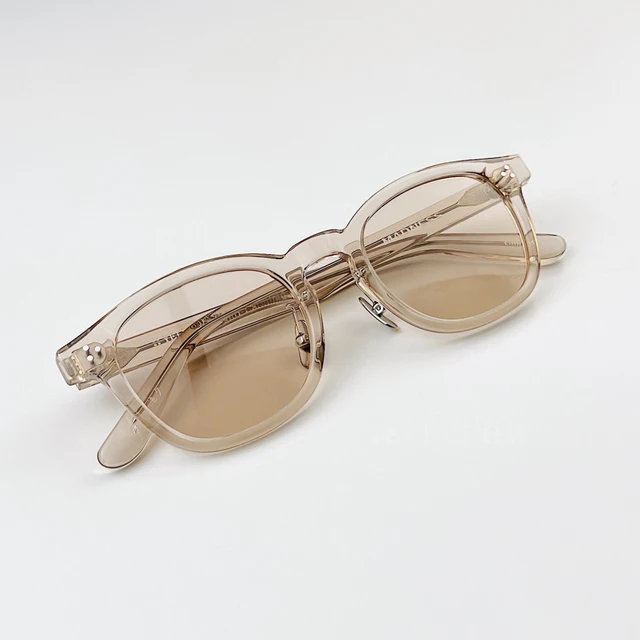 Jaunums Augstākās kvalitātes vintage kvadrātveida dziedāts vīriešiem Anti-ultraviolet UV400 saulesbrilles sievietēm ar rokām darinātas acetāta rāmja brilles Sun_voghion.com