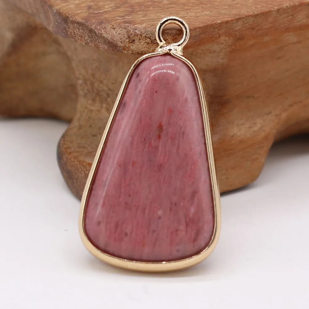 Collane con ciondolo Pietre semipreziose naturali Una varietà di Phnom Penh Trapezoidale Boutique Creazione fai da te Moda Charm_voghion.com