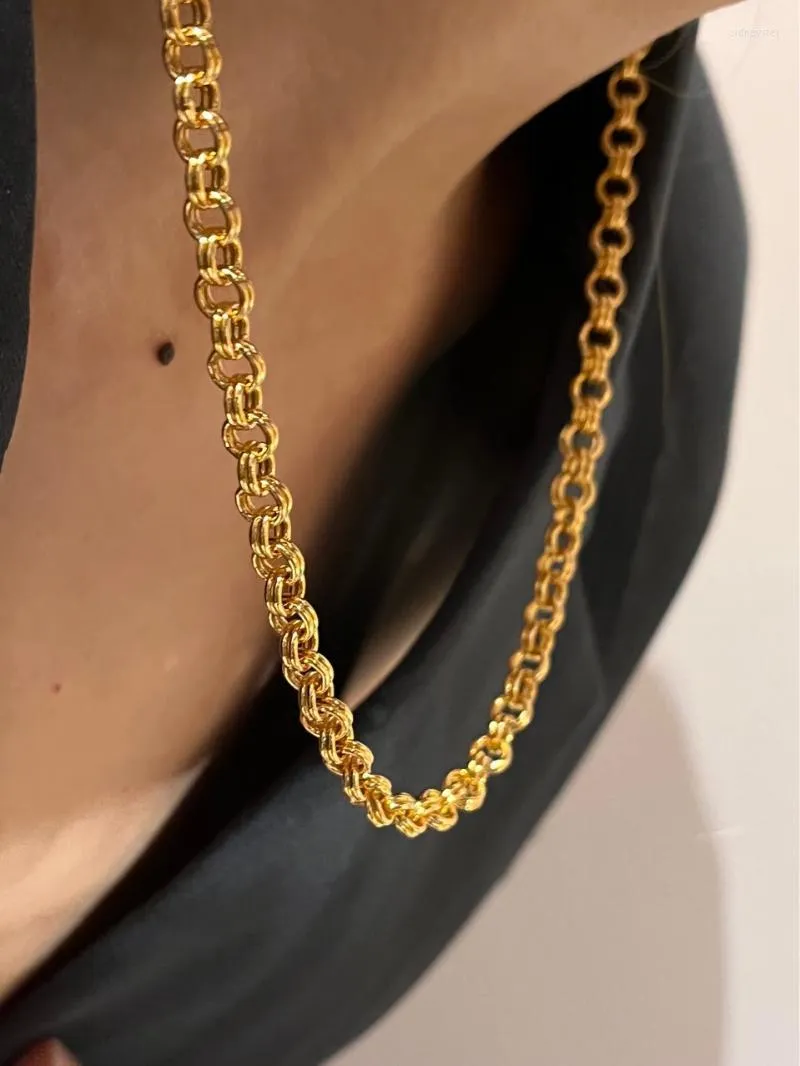 Kettingen Creatieve Roestvrijstalen Rolo Ovale Schakelketting Ketting Aanslagvrij Hip Hop Grote Dikke Aluminium Gouden Sleutelbeen_voghion.com