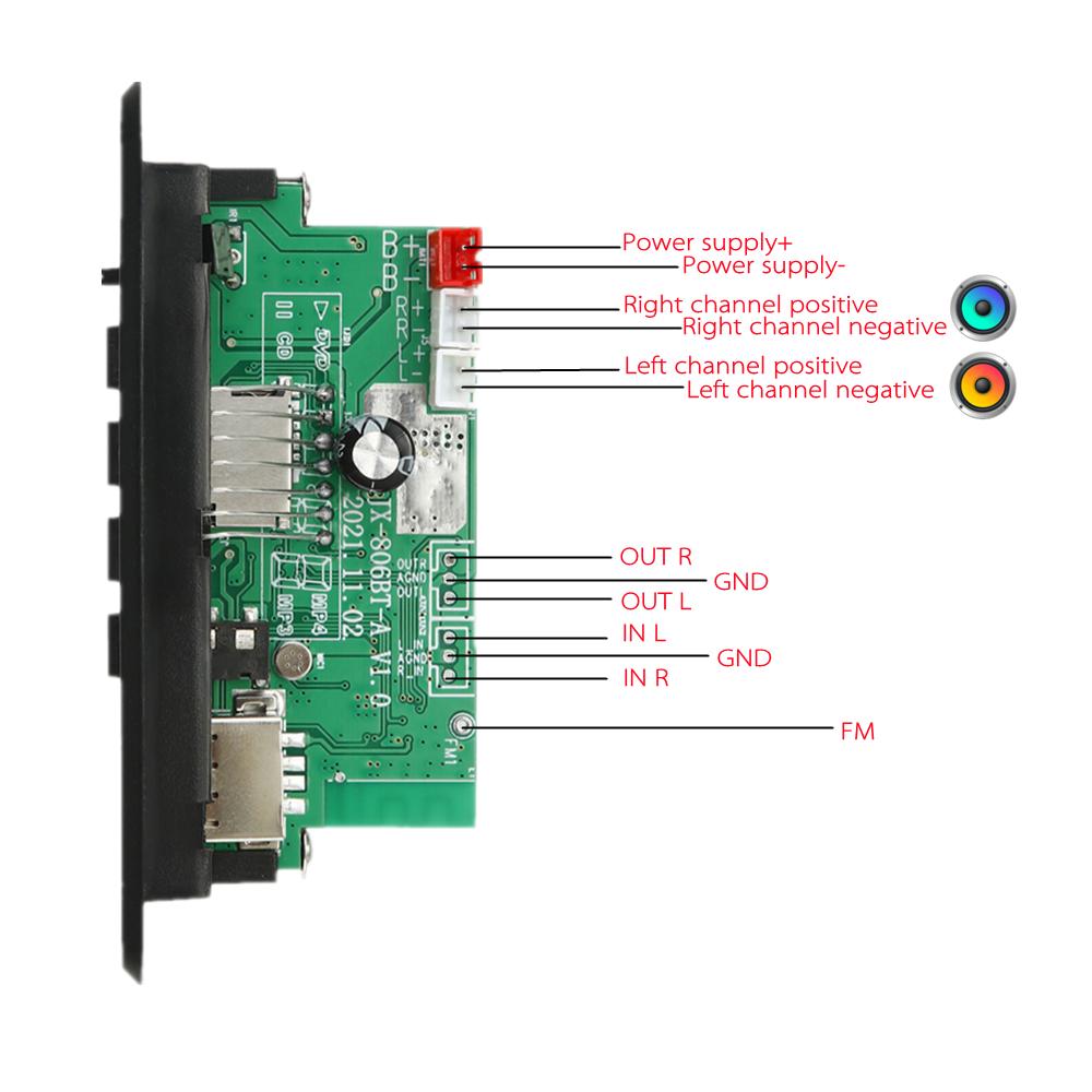 2*25W Verstärker Bluetooth 5,0 MP3 Player Decoder Board 12V Auto FM Radio Modul Unterstützung TF USB AUX freisprecheinrichtung Anruf Rekord_voghion.com