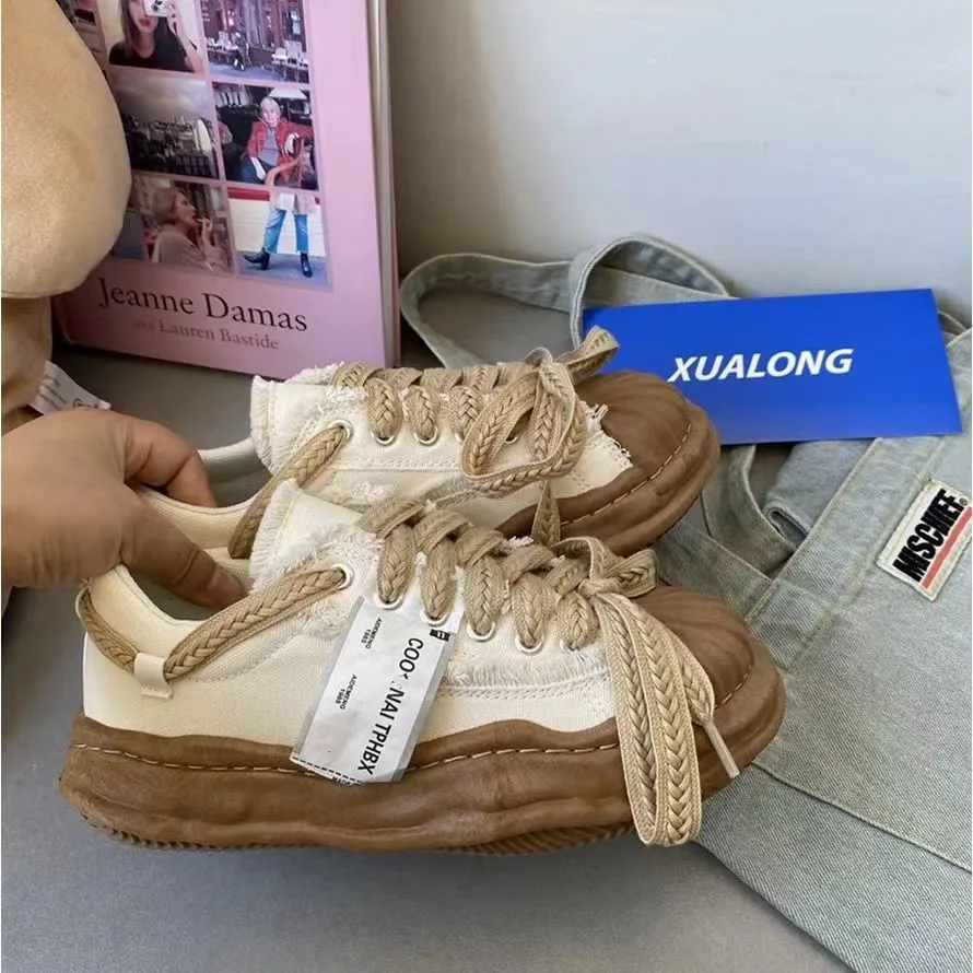 Canvas Dissoed Sole Fashionable Trendy Street Photography Niche Versatile Board Comfortable And Casual Shoes_voghion.com
