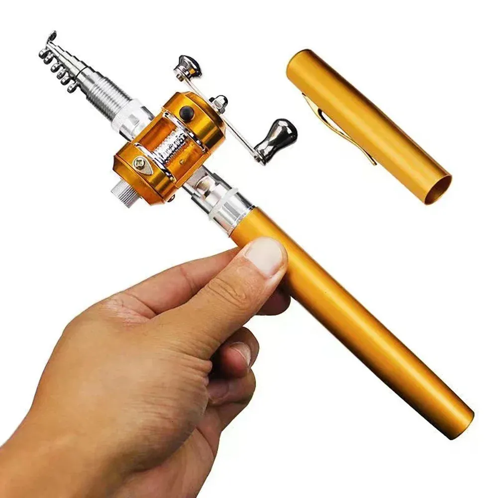 1121416M Portable Pocket Sized Telescopic Mini Fishing Rod Pen Shaped Folding No Reel Wheel 250313_voghion.com