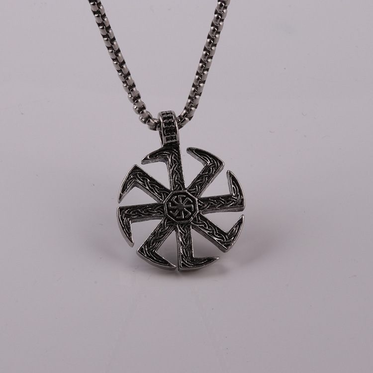 Hot selling hip-hop style Slavic talisman pendant hot sun necklace, men's and women's fashion decorative chain_voghion.com