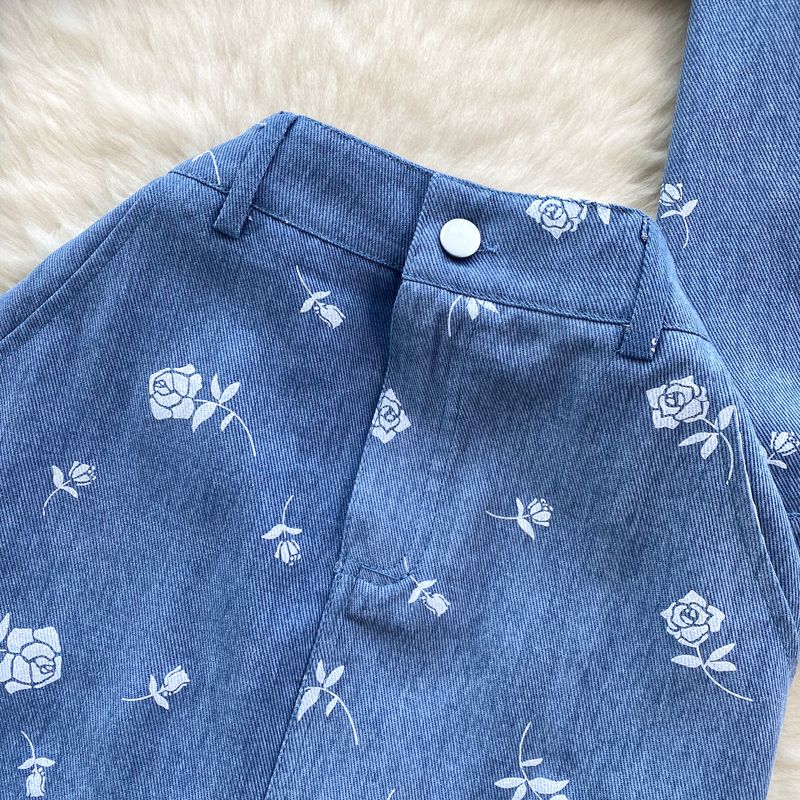 Cardigan court imprimé pour femmes, jupe polyvalente, ensemble deux pièces à la mode_voghion.com