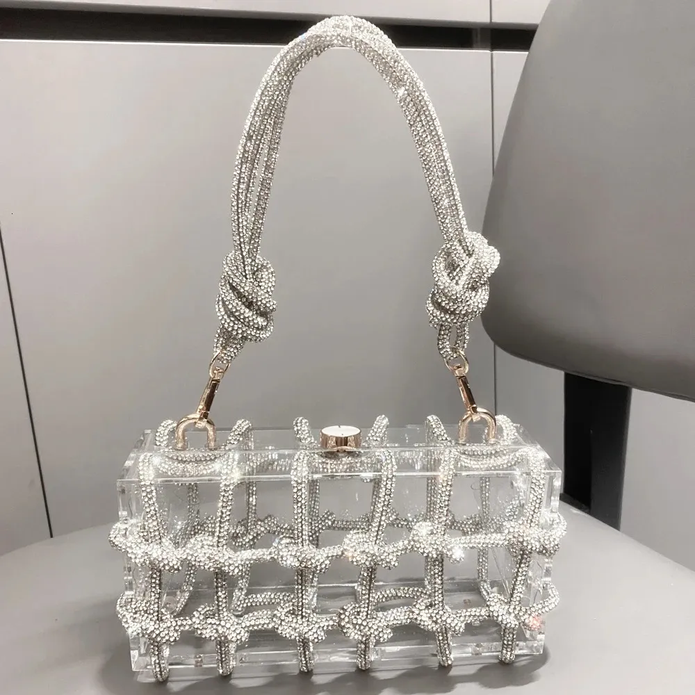 Strass-Abendtaschen aus Silberkristall, handgefertigt für Damen, Geldbörsen und Handtaschen, Designer-Banketttasche_voghion.com
